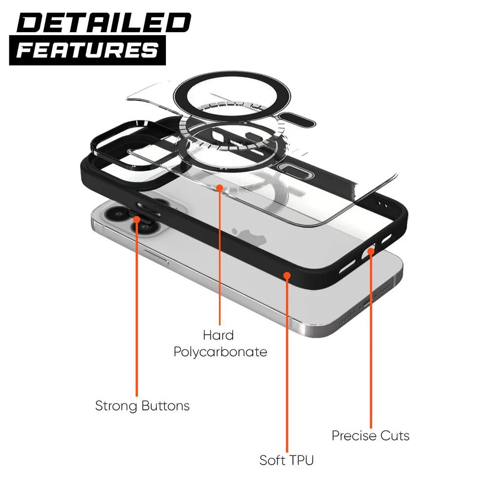 iPhone 15 Pro Magsafe Back Cover (Black) - Image 4