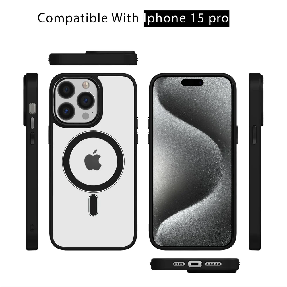 iPhone 15 Pro Magsafe Back Cover (Black) - Image 2